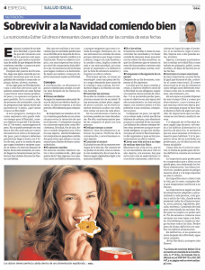 mantener el peso en Navidad